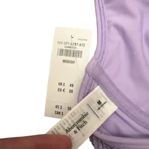 NWT‎ Abercrombie & Fitch Continuous Underwire Bikini Top Lavender Size Medium thumbnail 3