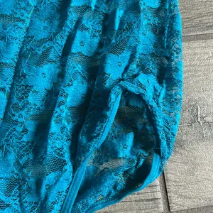 Fredericks of hollyw teal lace bodysuit thumbnail 2