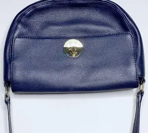 Talbots genuine leather purple saddle bag thumbnail 2