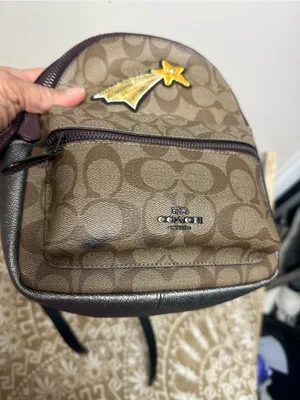Coach Shooting start Brown Signature Canvas Leather Mini Backpack thumbnail 7