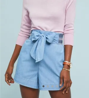 Anthropologie aloha tie front shorts thumbnail 1