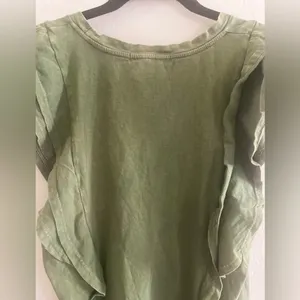 Anthropologie eri + ali ruffle Sleeve Top sz M thumbnail 6