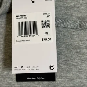 Nike Women’s Club Fleece Lined Mock Neck Oversized Sweatshirt thumbnail 13