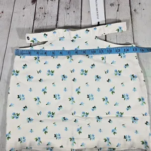 WeWoreWhat Cut Out Skirt Watercolor Ditsy Ivory Multi‎ Floral Mini WWDB94 Size S thumbnail 8