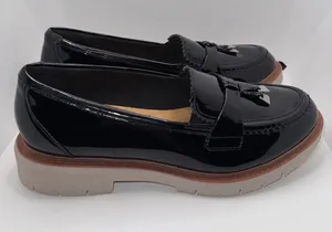 Clarks Westlynn Bella Black Patent Loafers Women's Size 8.5 thumbnail 1
