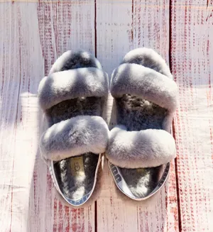 UGG oh yeah slides fuzzy wool Slippers 8 thumbnail 7