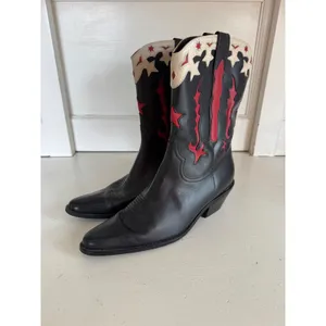 Matisse black red & white western‎ boots size 6.5 thumbnail 3