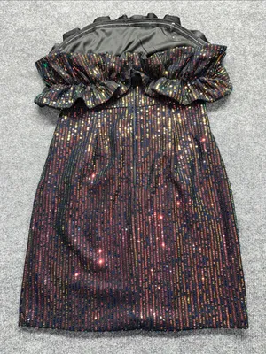 Allison & Kelly Sequin Ruffle Strapless Mini Dress thumbnail 6