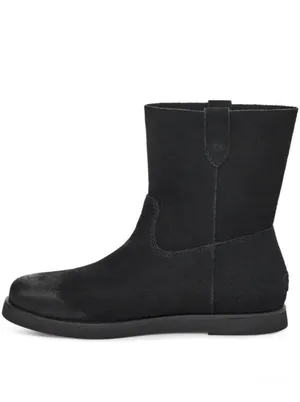 Ugg Josefene black oiled suede flat ankle combat Moto boots 8 thumbnail 2