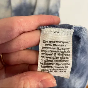 VS PINK VICTORIA'S SECRET PINK Perfect Crew Tee Blue Tie Dye Cotton Short Sleeve thumbnail 10