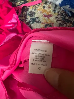 Hot pink Lucy in the sky velvet dress size xs thumbnail 6