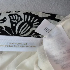 Loft NWT Womens Black White Floral Woodcut Maxi Dress Tie Back 566458 Size Large thumbnail 7