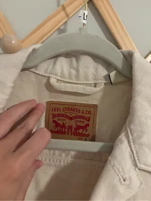 Levi’s Cream Trucker Denim Jacket size Small White thumbnail 5