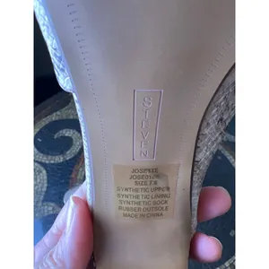 Steven By Steve Madden Josette Mule Heels Womens 7.5 Snakeskin Pointed Toe Block He thumbnail 7