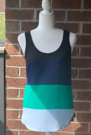 Color Block Zipper Back Tank thumbnail 1