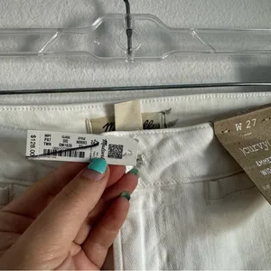 Madewell The Curvy Emmett Wide-Leg Jean in Tile White Welt Pocket Edition SZ 27 thumbnail 6