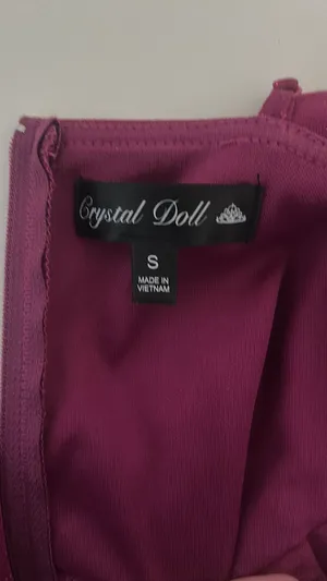 Crystal doll magenta shimmer dress small thumbnail 3