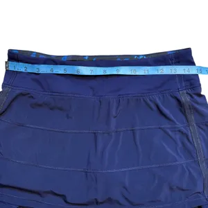 Lululemon‎ Pace Setter Skirt Blue Pleated Running Tennis Skort Women Size 6 thumbnail 5
