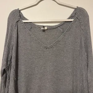 Free People Laguna Thermal Size Medium Gray Long Sleeve Top thumbnail 4