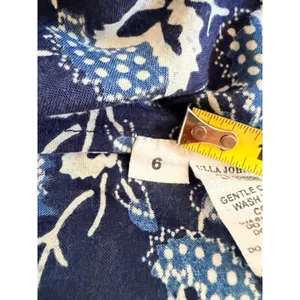 Ulla Johnson Asima Batik One Shoulder Top Blue Black Size 6 thumbnail 6