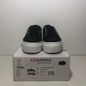 Superga 2790 Platform Low Top Black & White Sneakers thumbnail 6