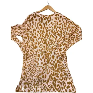 Show Me Your Mumu Pink Leopard V-Neck Sweater -M 🐆 💖 thumbnail 7