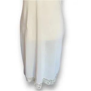 Vintage Lorraine Ivory Nylon Satin‎ Lace Slip Dress 34 Boudoir Bridal Romantic thumbnail 6