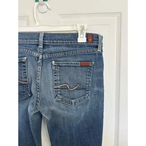 Vintage Y2K 7 For All Mankind Bootcut Jeans 30 Signature Squiggle USA Made thumbnail 4