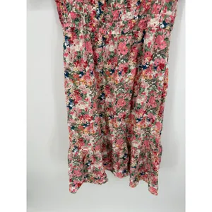 Kate & Sam Womens‎ Floral Boho Midi Dress Large Pink Peasant Cottagecore P6 thumbnail 4