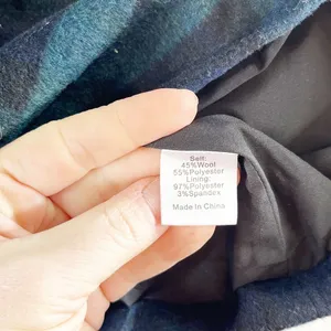 Tuckernuck Blackwatch Faye Plaid Wool Blend 3/4 Sleeve Blouse Green XS thumbnail 6