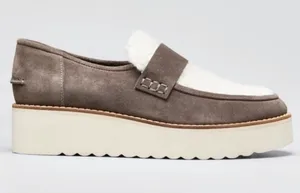Vince Shearling Zola Suede Slip On Platform Loafer 6.5 thumbnail 1