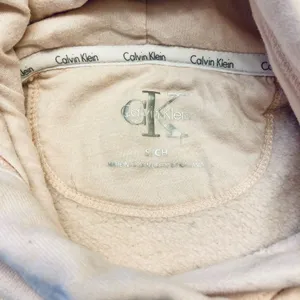 CALVIN KLEIN Fleece Pullover Hoodie Light Pink Women Size Small Cozy‎ Warm thumbnail 3