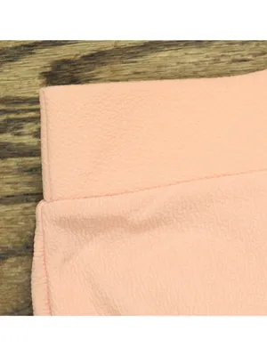 White Mark Flared Elastic Waist Midi Skirt with Side Pockets PS709 Peach Pink 1X thumbnail 5