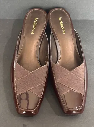 Liz Claiborne Women’s Benna Brown Metallic Mule Size 7.5 New thumbnail 1