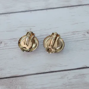 Vintage Clip On Earrings Pink & Gold Tone - Condition Issues thumbnail 7