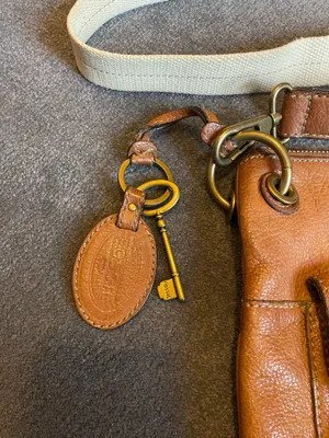 Fossil Long Live Vintage 1954 brown leather jacket cross body purse thumbnail 3