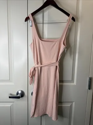 Aritzia Saturn Mini Dress Villa Pink Large NWT thumbnail 6