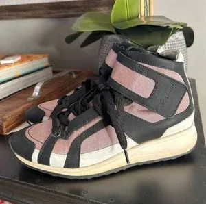 Pierre Hardy Hightop Platform Sneakers Pink Womens Size 35 thumbnail 1