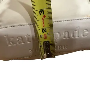 Kate Spade New York white and brown trim small nylon Tote handbag thumbnail 12