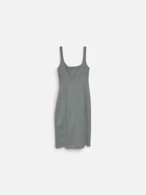 Showpo Pale Blue Scoop Neck Midi Dress with Front Slit thumbnail 8