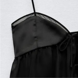 Nwt Zara Combination Satin Semi Sheer Camisole thumbnail 5