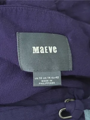 Anthropologie Maeve Apron Linen Wide Leg Jumpsuit in Purple thumbnail 6