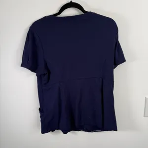Jaanuu Princess‎ Seams V-Neck Scrub Top Cesi Slim Leg Navy Blue READ Women XL/LT thumbnail 7