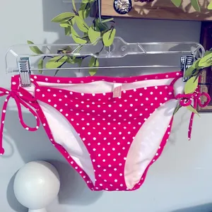 Victoria’s Secret Pink Polka Dot String Bikini Womens M Side Ties thumbnail 11
