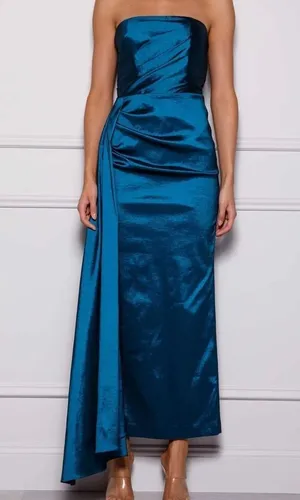 Elle Zeitoune Paulina Strapless Satin Gown Flawed thumbnail 1