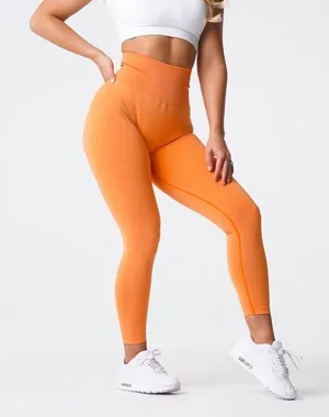 NVGT Sunset Orange Seamless Leggings: Size- Large thumbnail 1