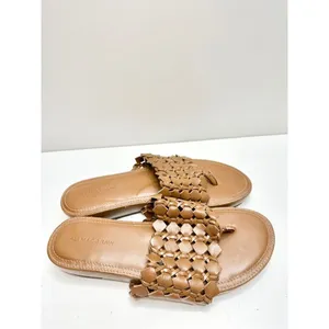 ALI MACGRAW Sandals Womens Size 8 Leather Wren Woven Slip On Shoes‎ thumbnail 2