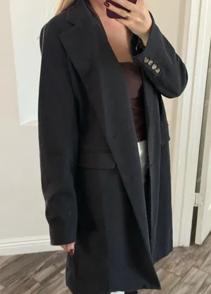 Lulus dark grey coat thumbnail 8