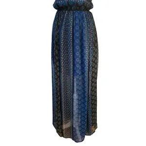 Hollister Blue Chiffon Halter Open Back Maxi‎ Dress - Large thumbnail 5