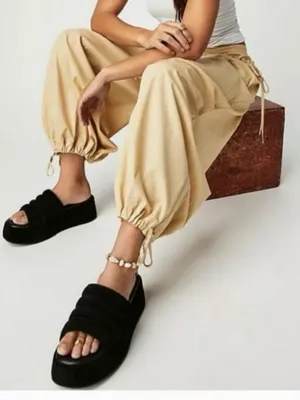Free People Black Quilted Platform Slide Sandals thumbnail 1